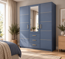 Bali II D3 Hinged Mirrored Door Wardrobe 147cm