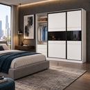 Manhattan Sliding Door Wardrobe 226cm (MANHATTAN-226)