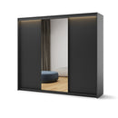 Trend 3 Sliding Mirrored Door Wardrobe with LED Lights