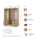 Vira Sliding Door Wardrobe 180cm