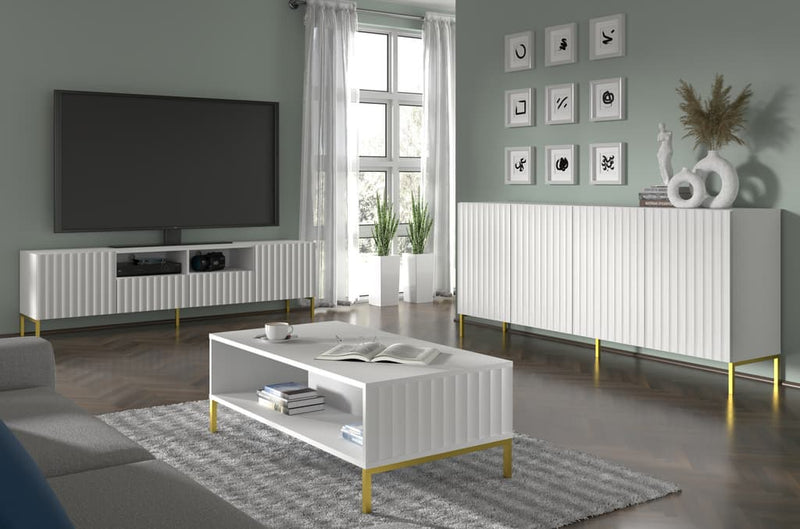 Wave Coffee Table 90cm [White] - Lifestyle Image 3