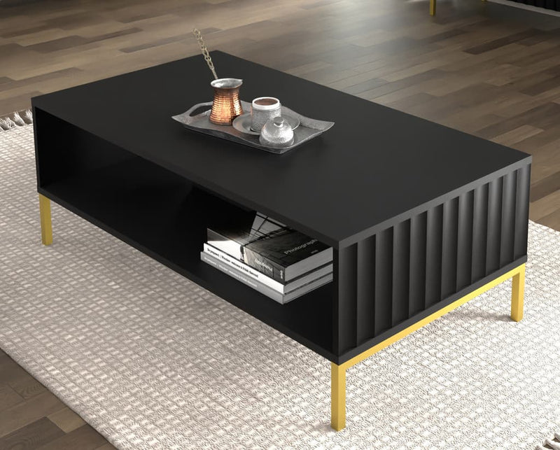 Wave Coffee Table 90cm [Black] - Lifestyle Image  2