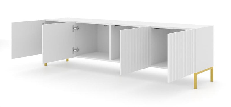 Wave TV Cabinet 200cm [White] - Interior Layout