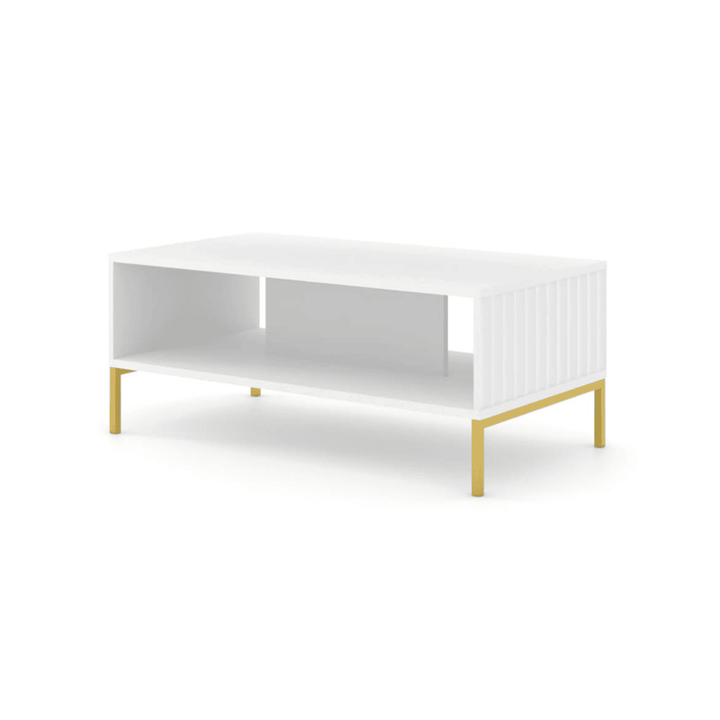 Wave Coffee Table 90cm [White] - White Background