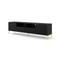 Wave TV Cabinet 200cm [Black] - White Background