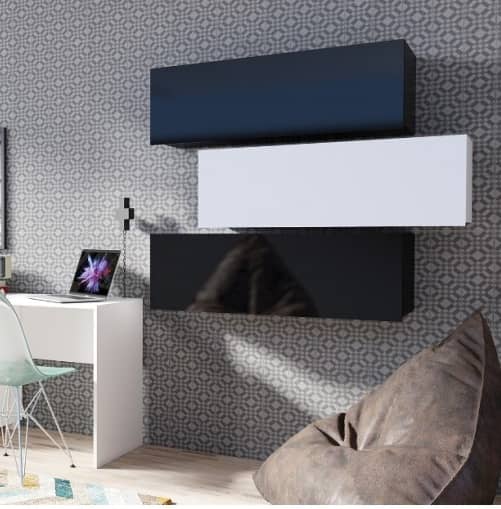 Calabrini Wall Cabinet 105cm [Black] - Lifestyle Image 2