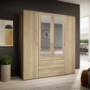 Vesala 4 Hinged Door Wardrobe with Mirror