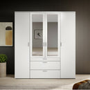 Vesala 4 Hinged Door Wardrobe with Mirror