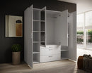 Vesala 4 Hinged Door Wardrobe with Mirror