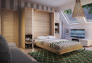 CP-01 Vertical Wall Bed Concept 140cm with Storage Cabinets