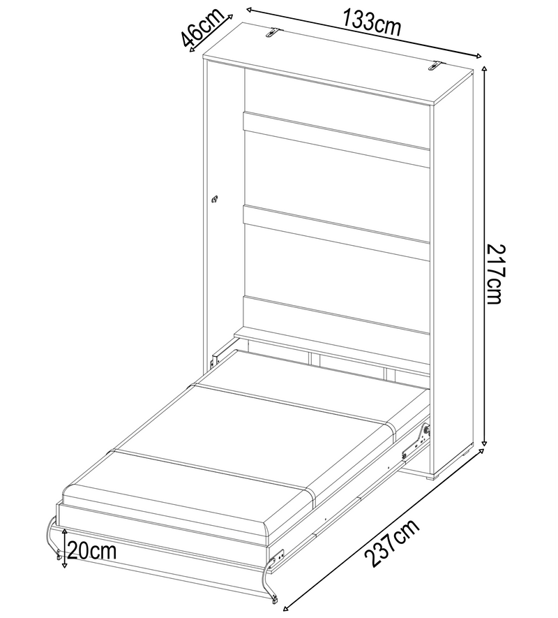 CP-02 Vertical Wall Bed Concept 120cm