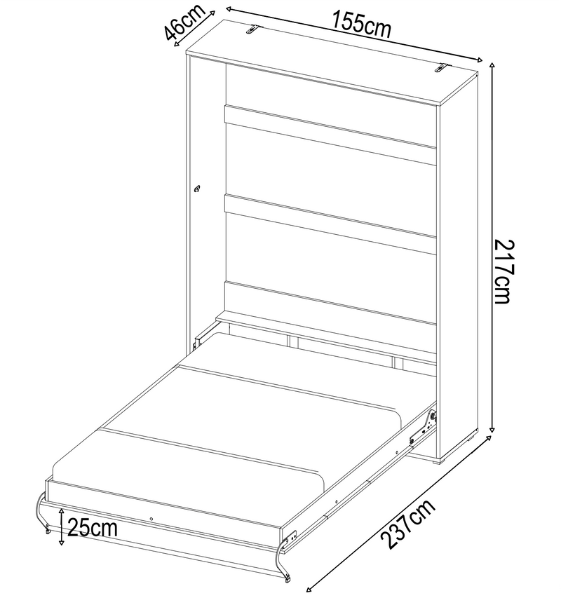 CP-01 Vertical Wall Bed Concept 140cm