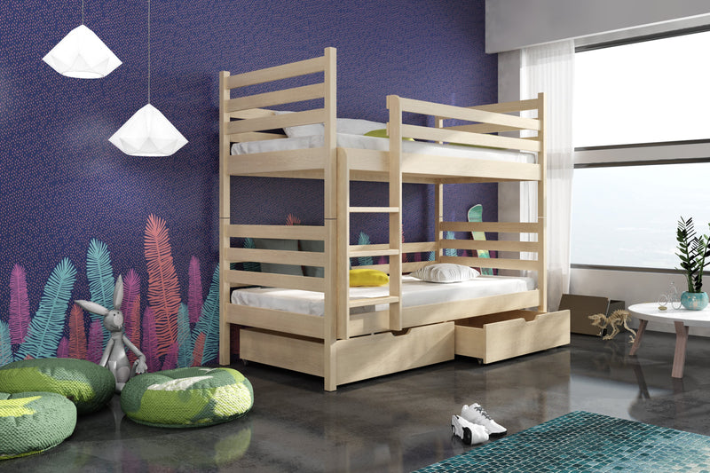 Wooden Bunk Bed Nemo with Storage