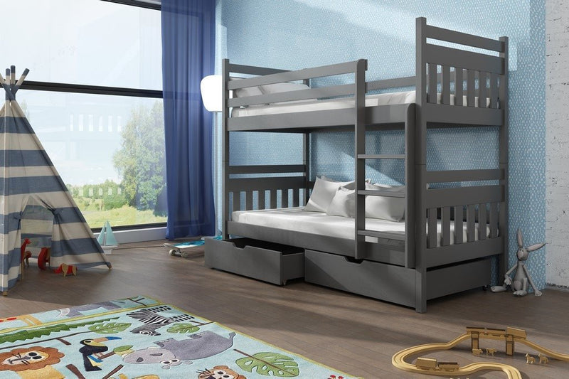 Wooden Bunk Bed Adas with Storage