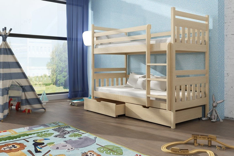 Wooden Bunk Bed Adas with Storage