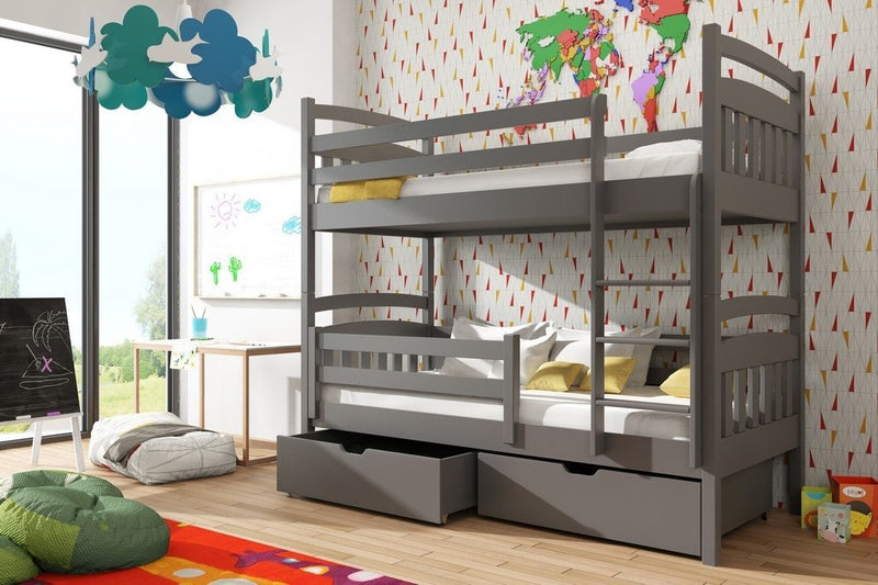 Wooden Bunk Bed Gabi with Storage