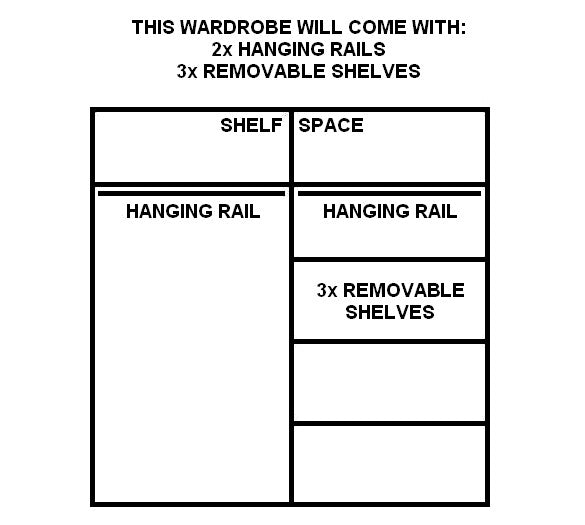 Arti AR-04 Sliding Door Wardrobe 150cm