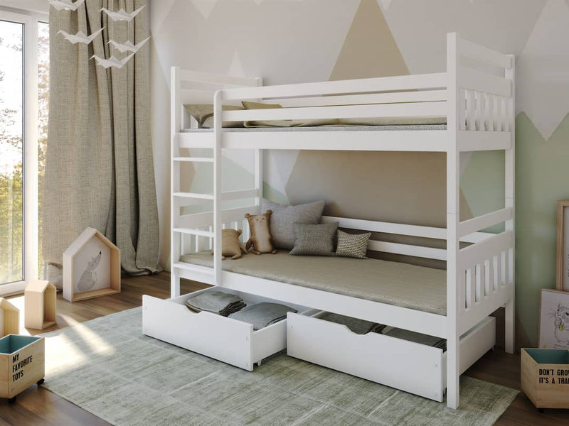 Wooden Bunk Bed Adas with Storage