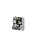 Bed Concept BC-25 Sideboard Cabinet 92cm [Grey] - Interior Image 2