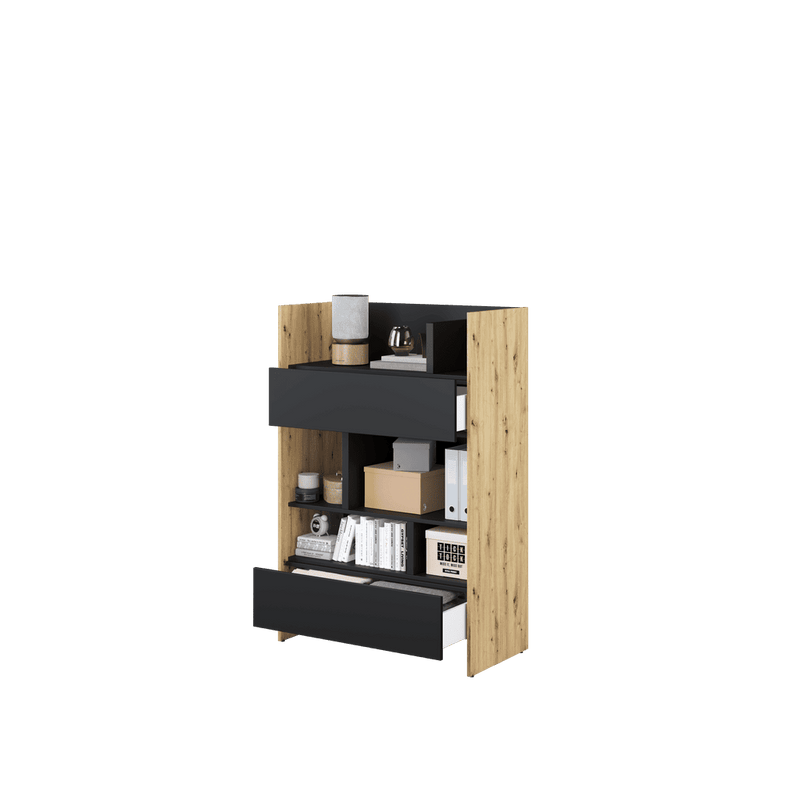 Bed Concept BC-25 Sideboard Cabinet 92cm [Oak] - Interior Image 3