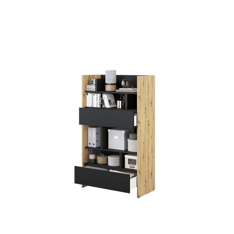Bed Concept BC-27 Sideboard Cabinet 92cm [Oak] - Interior Image 2