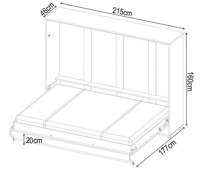 CP-04 Horizontal Wall Bed Concept 140cm