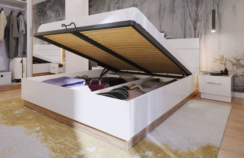Dentro DT-02 Bed with Storage and LED 180cm