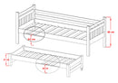 Wooden Double Bed Daniel with Trundle and Storage