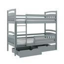 Wooden Bunk Bed Gabi with Storage