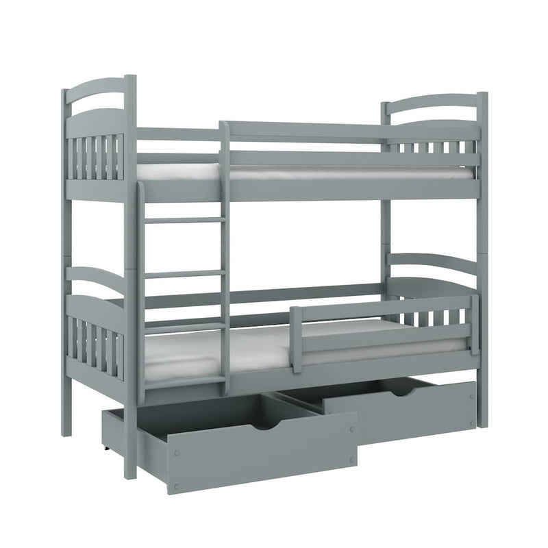 Wooden Bunk Bed Gabi with Storage