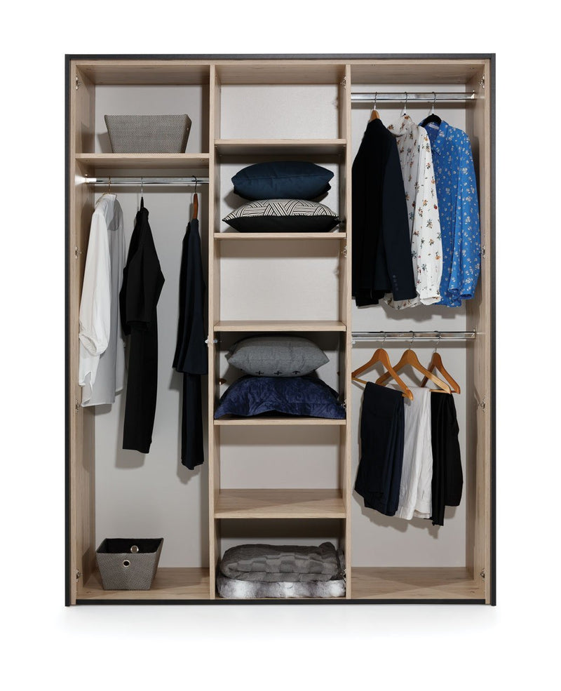 Foldable 3 door clothes wardrobe online