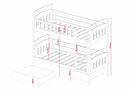 Wooden Bunk Bed Ignas with Storage