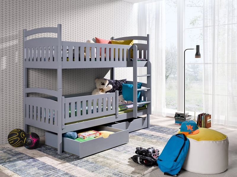 Wooden Bunk Bed Ignas with Storage