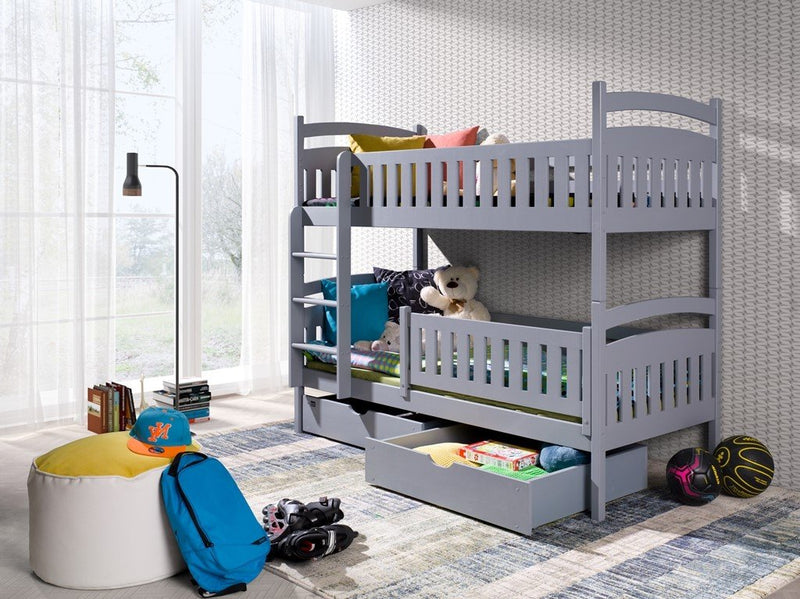 Wooden Bunk Bed Ignas with Storage