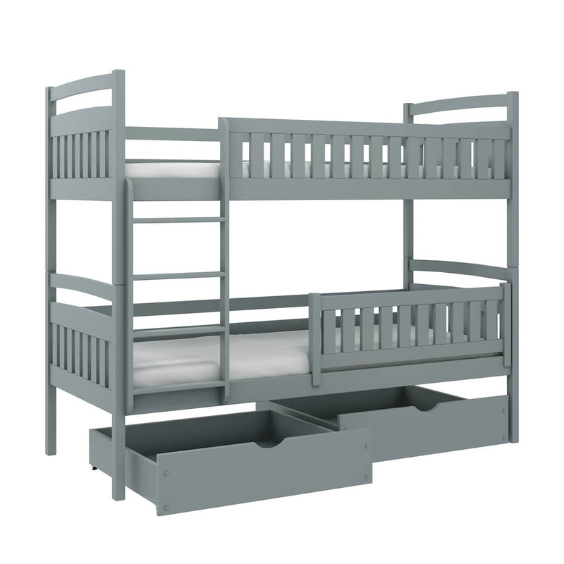 Wooden Bunk Bed Ignas with Storage