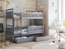 Wooden Bunk Bed Ignas with Storage