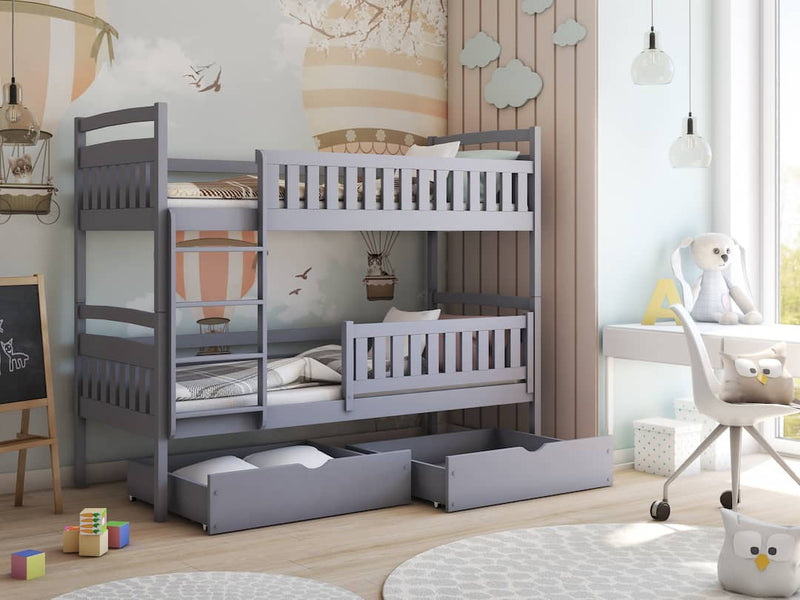 Wooden Bunk Bed Ignas with Storage