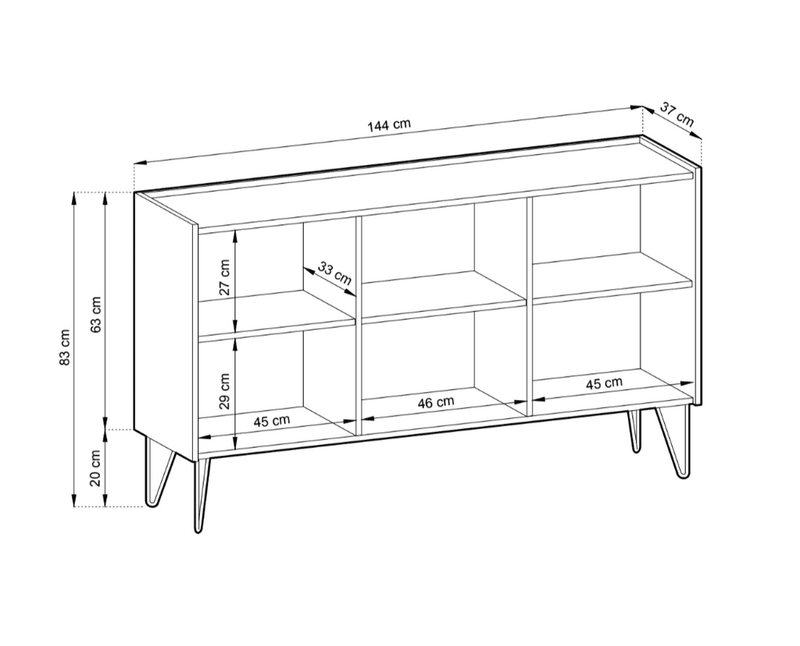 Harmony Sideboard Cabinet 144cm