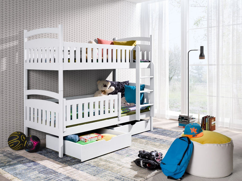 Wooden Bunk Bed Ignas with Storage