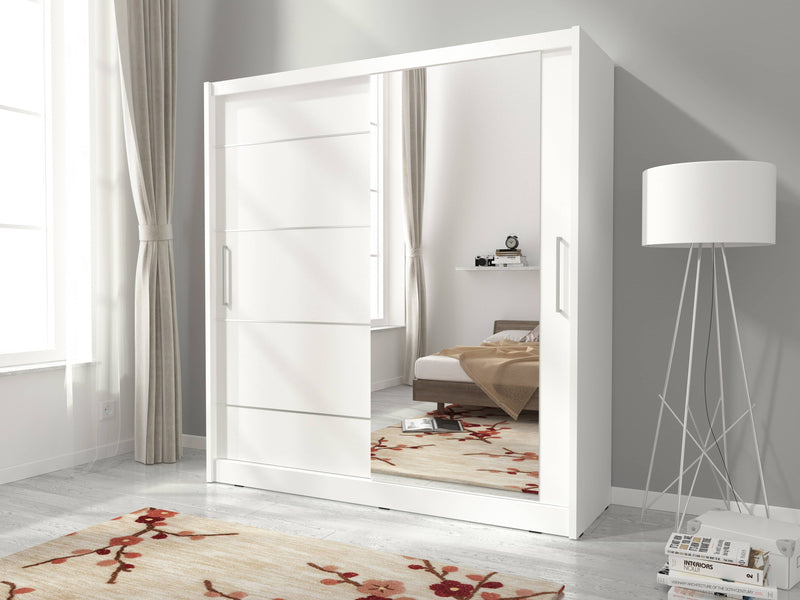 Maja I Alu Sliding Door Wardrobe 200cm