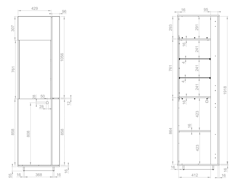 Modico MC-03 Tall Display Cabinet