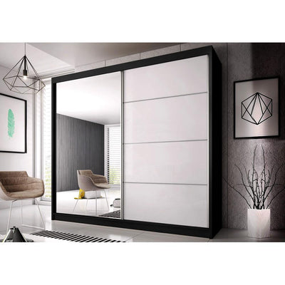 Multi 35 Sliding Mirror Door Wardrobe 183cm