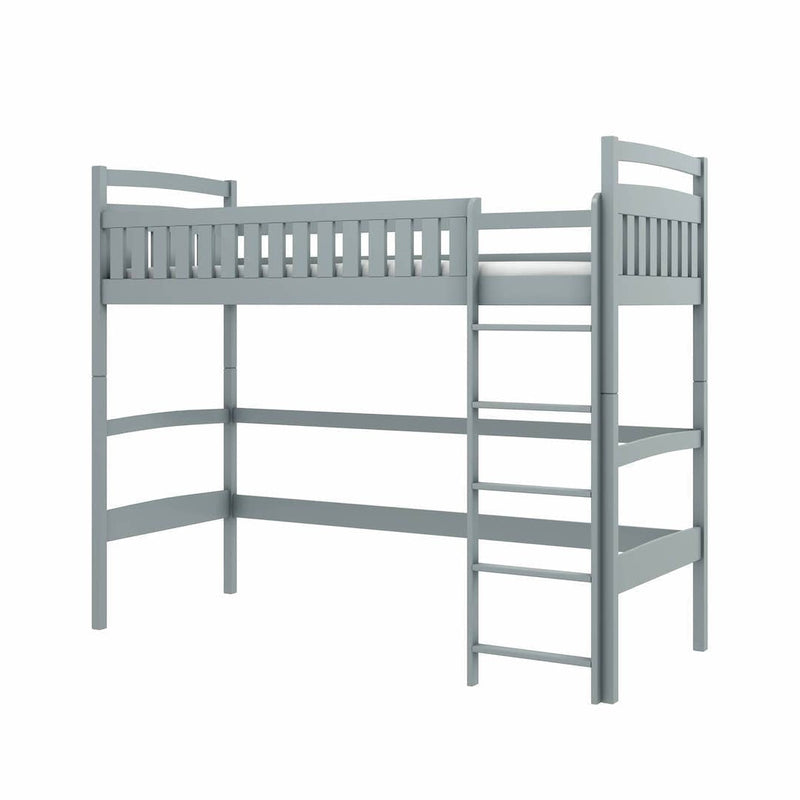 Grey metal loft shop bed