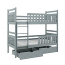 Wooden Bunk Bed Monika with Storage
