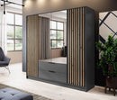 Nelly Hinged Door Wardrobe 206cm [Mirror]