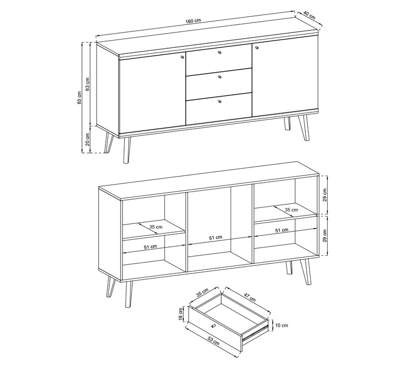 Primo Large Sideboard Cabinet