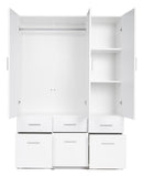 Snow 04 Hinged Door Wardrobe 136cm