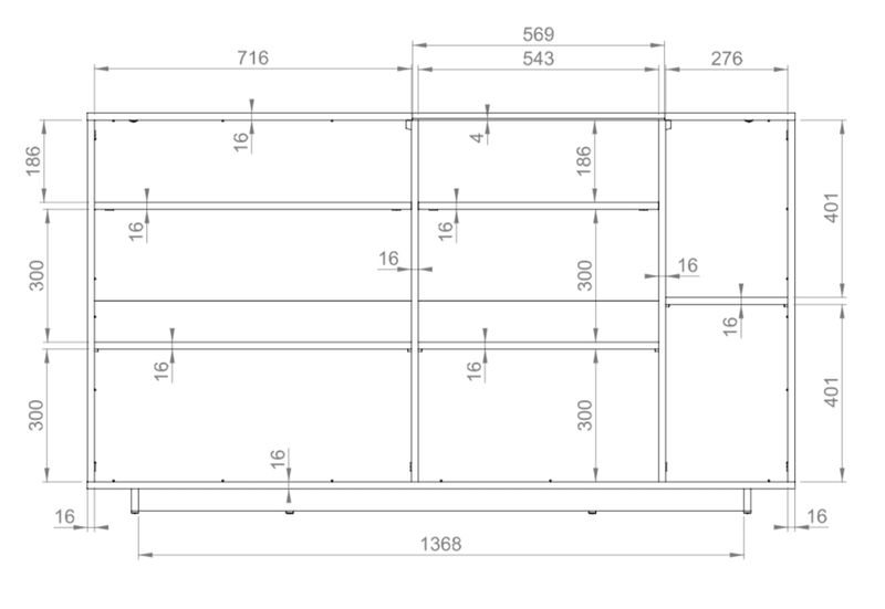 Modico MC-07 Display Sideboard Cabinet