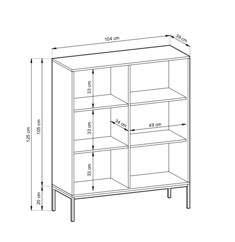Nova Highboard Cabinet 104cm