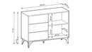 Diamond Sideboard Cabinet 104cm [Drawers]
